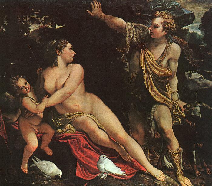 Annibale Carracci Venus, Adonis and Cupid Spain oil painting art